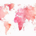 Imagen de un mapamundi haciendo alusión a que todas, estemos donde estemos del mundo tenemos las mismas 24hs