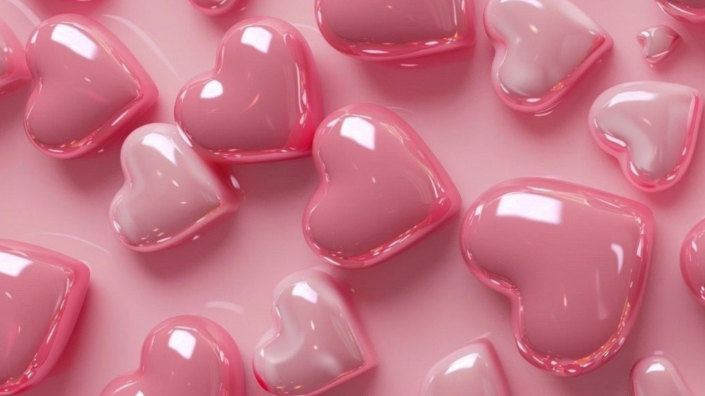 foto de portada de fondo de corazones hechos con ia