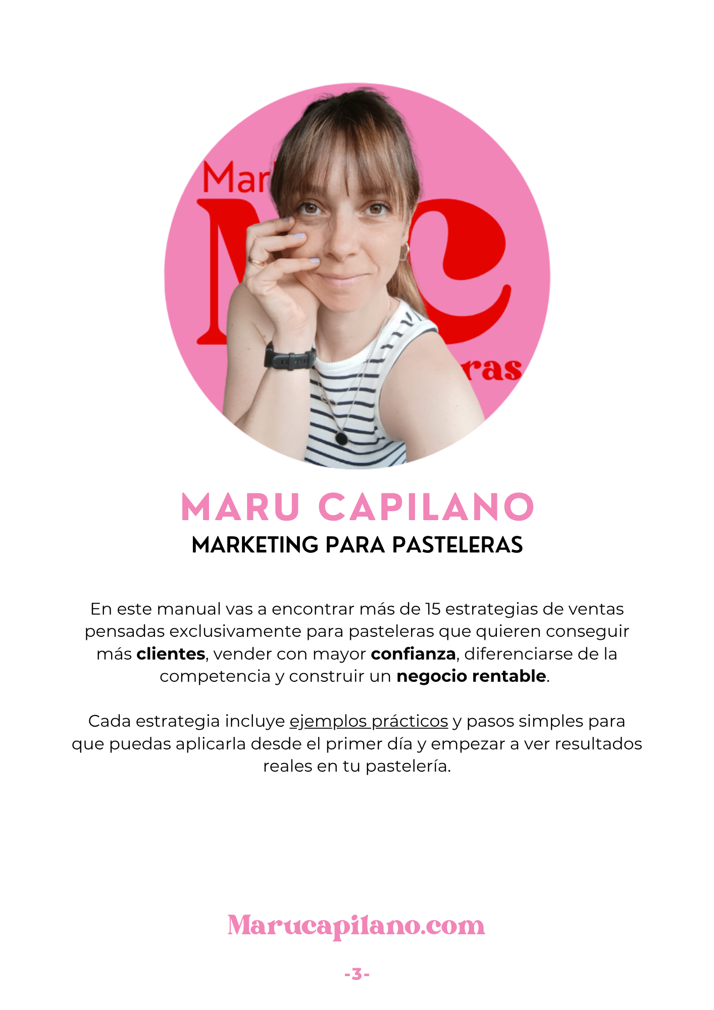 Página interior del Manual de ventas para pasteleras